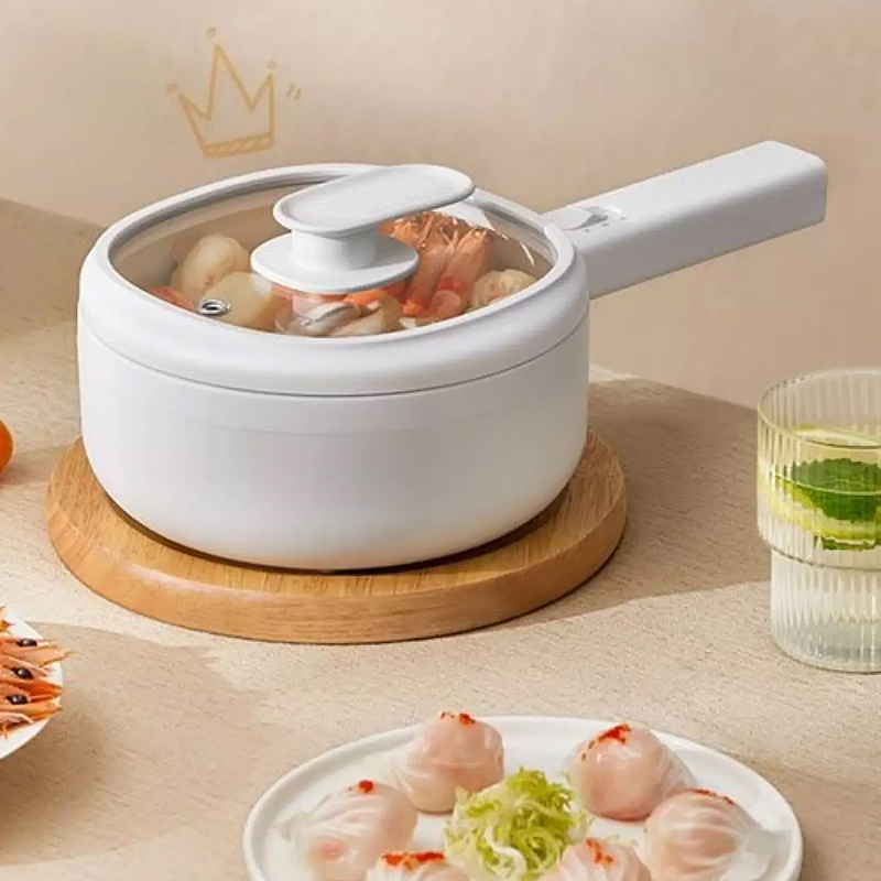 Chảo điện đa năng chống dính ceramic  công nghệ Korean  , nấu mỳ , chiên sào, nấu QC-DZ2712 ( tặng kèm bộ muôi )