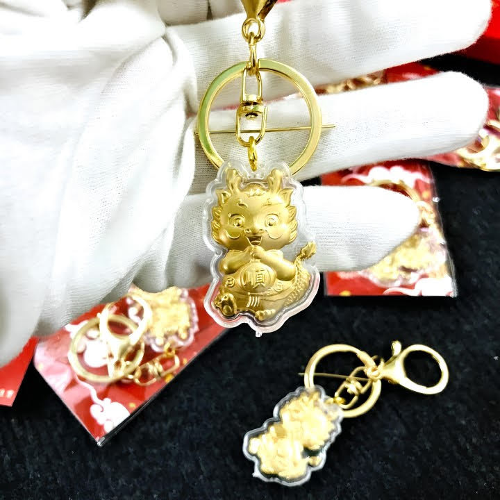 Móc khoá hình con rồng vàng - SP007091