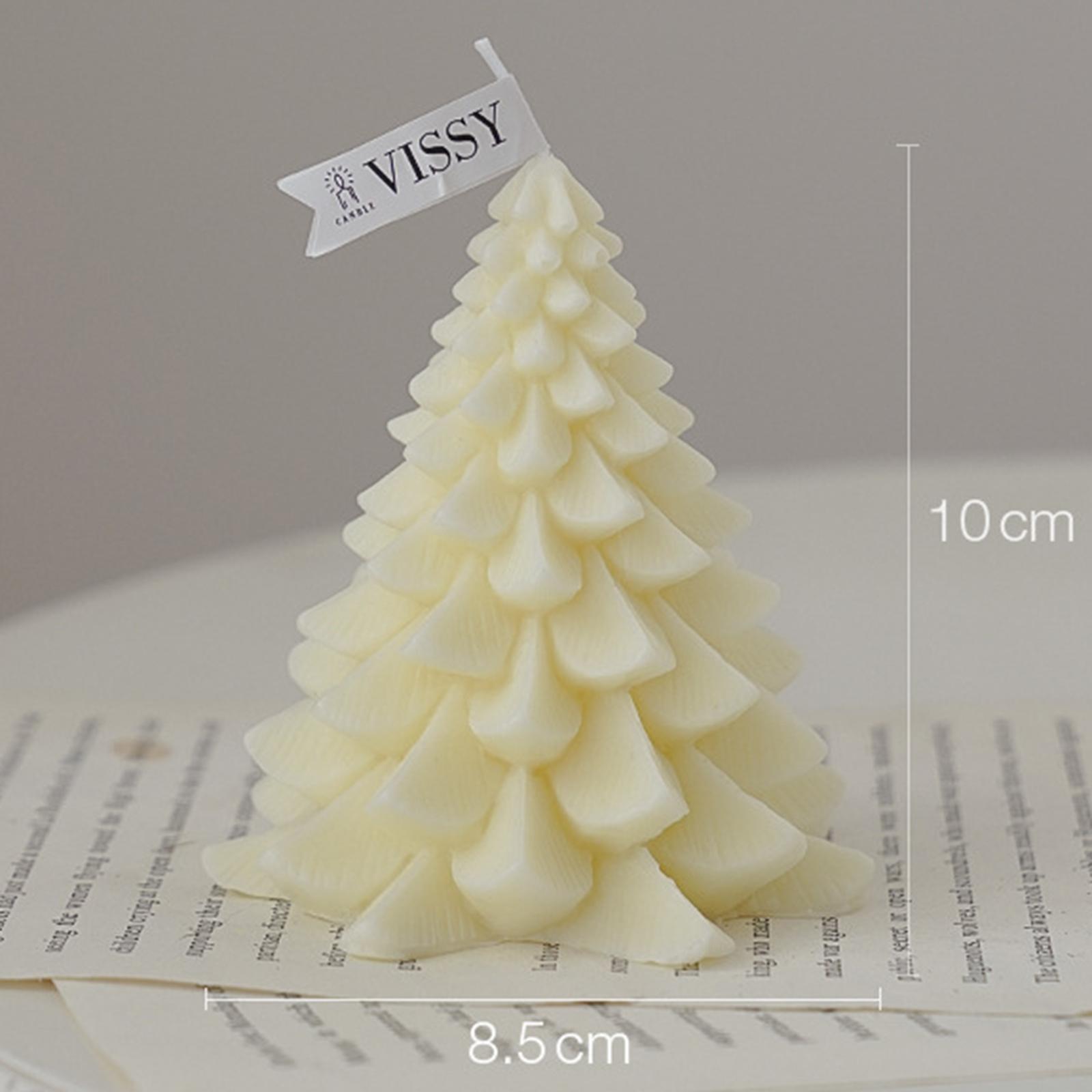 3x 3D Christmas Tree Shape Scented Wax Candle Nordic Bedroom Bar Decorative