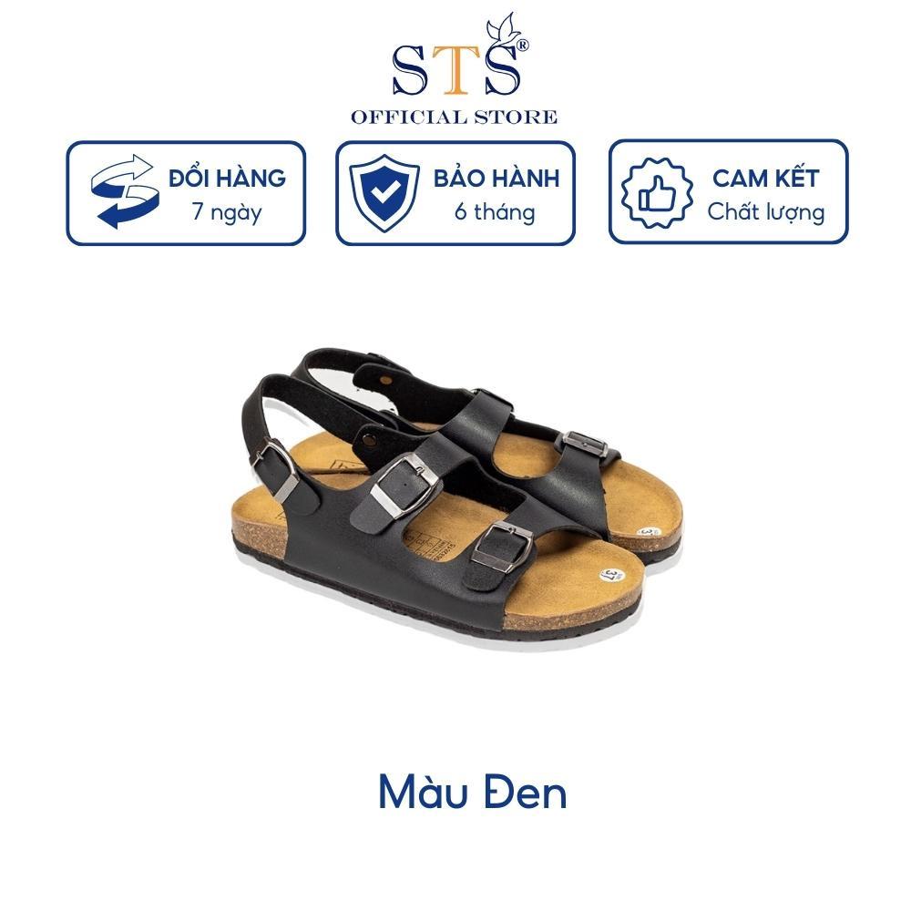 Dép sandal quai ngang Birken đế trấu mát xa chân unisex nam nữ da bò thật hàng xuất khẩu cao cấp BH 6 tháng D02