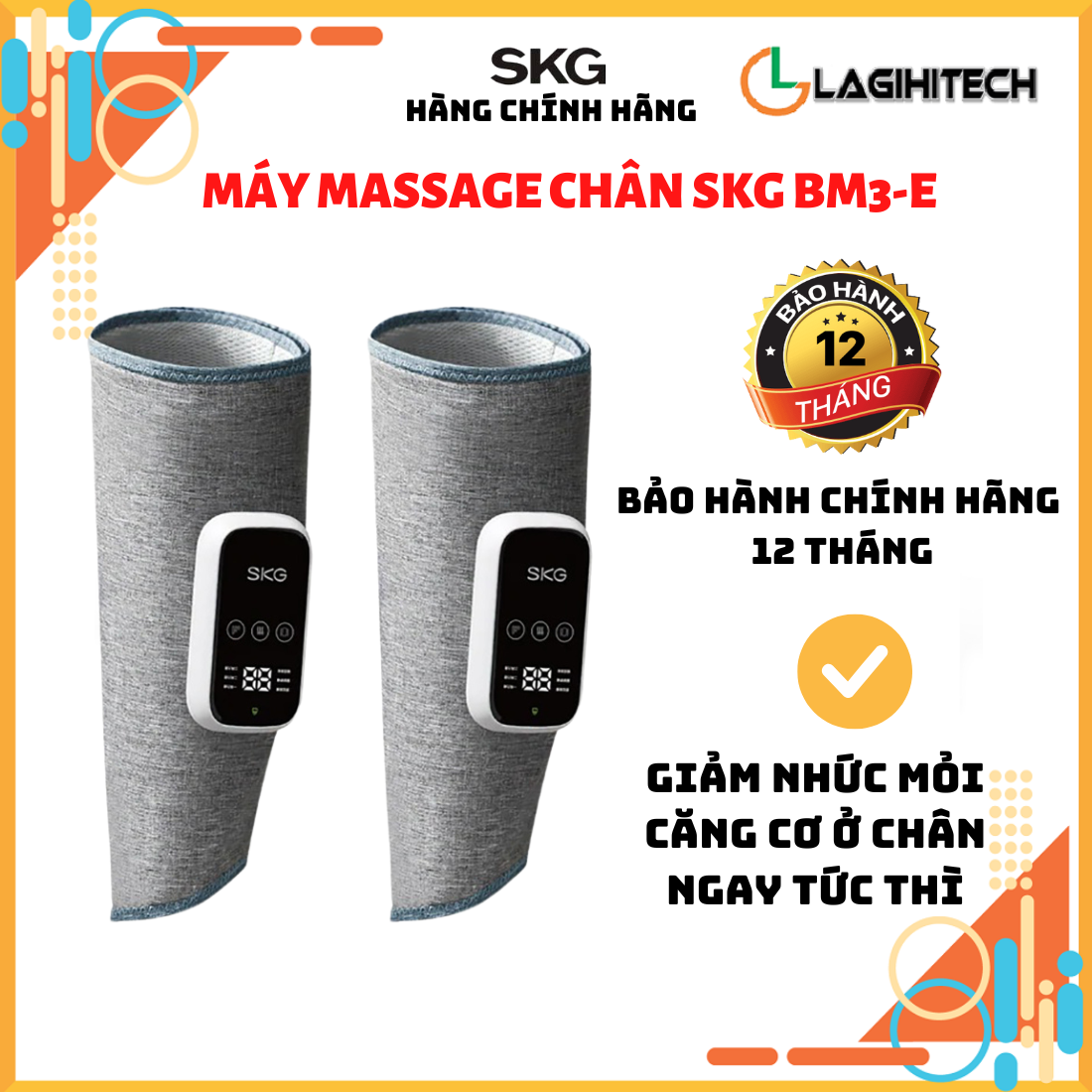 Máy massage chân SKG BM3-E giúp giảm đau, căng cứng cơ chân