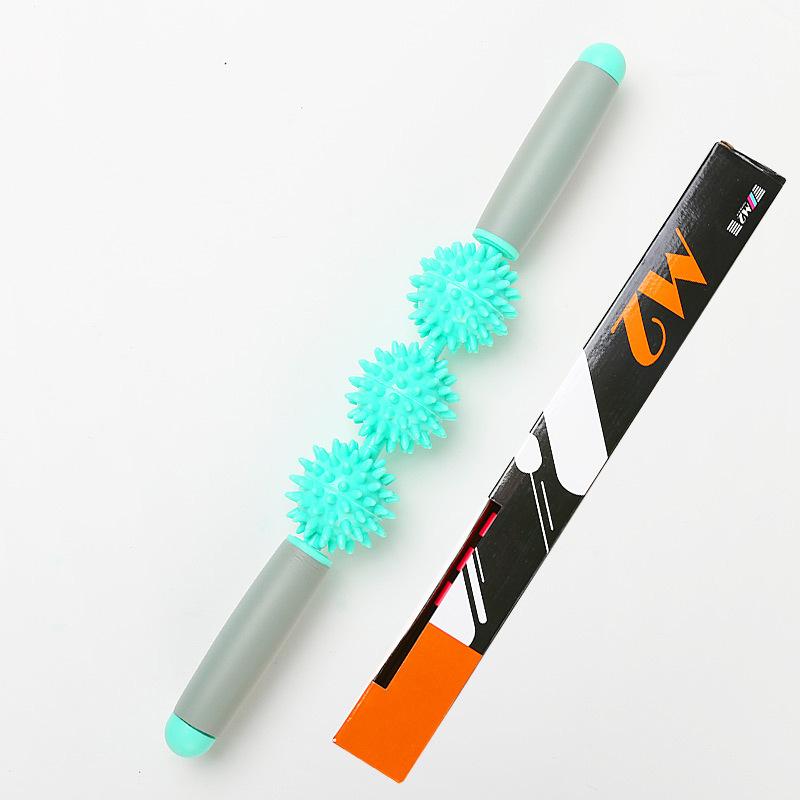 Dài Gai Chùy 3 Bi Dán Thư Giãn Fascia Stovepipe Tập Yoga Cho Tập Thể Dục Thiết Bị Massage Lăn Cơ