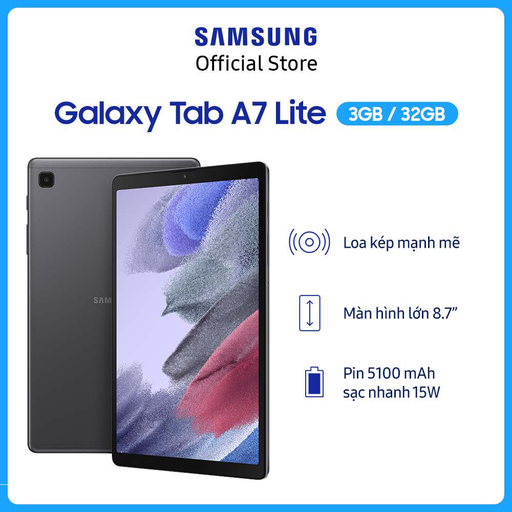 Máy tính bảng Samsung Galaxy Tab A7 Lite LTE SM-T225 - Hàng Chính Hãng