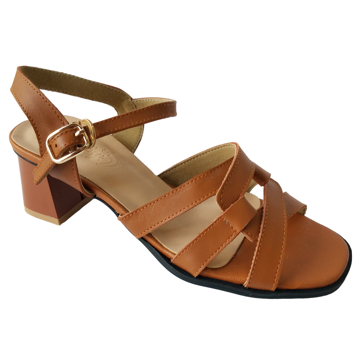 Giày Sandal Cao Gót Da Bò BIGGBEN Cao 5 Phân SDCG133