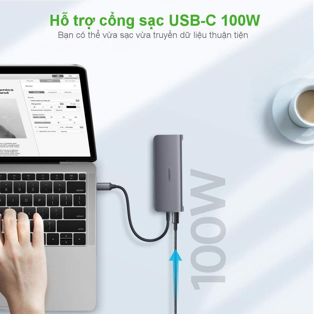 Bộ chuyển đổi đa năng UGREEN CM121 CM212 cho MacBook, Dell XPS 13, và thiết bị máy tính điện thoại hỗ trợ USB type C - Hàng chính hãng