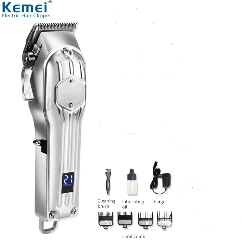 Tông đơ cắt tóc chuyên nghiệp có đèn led kemei KM1983