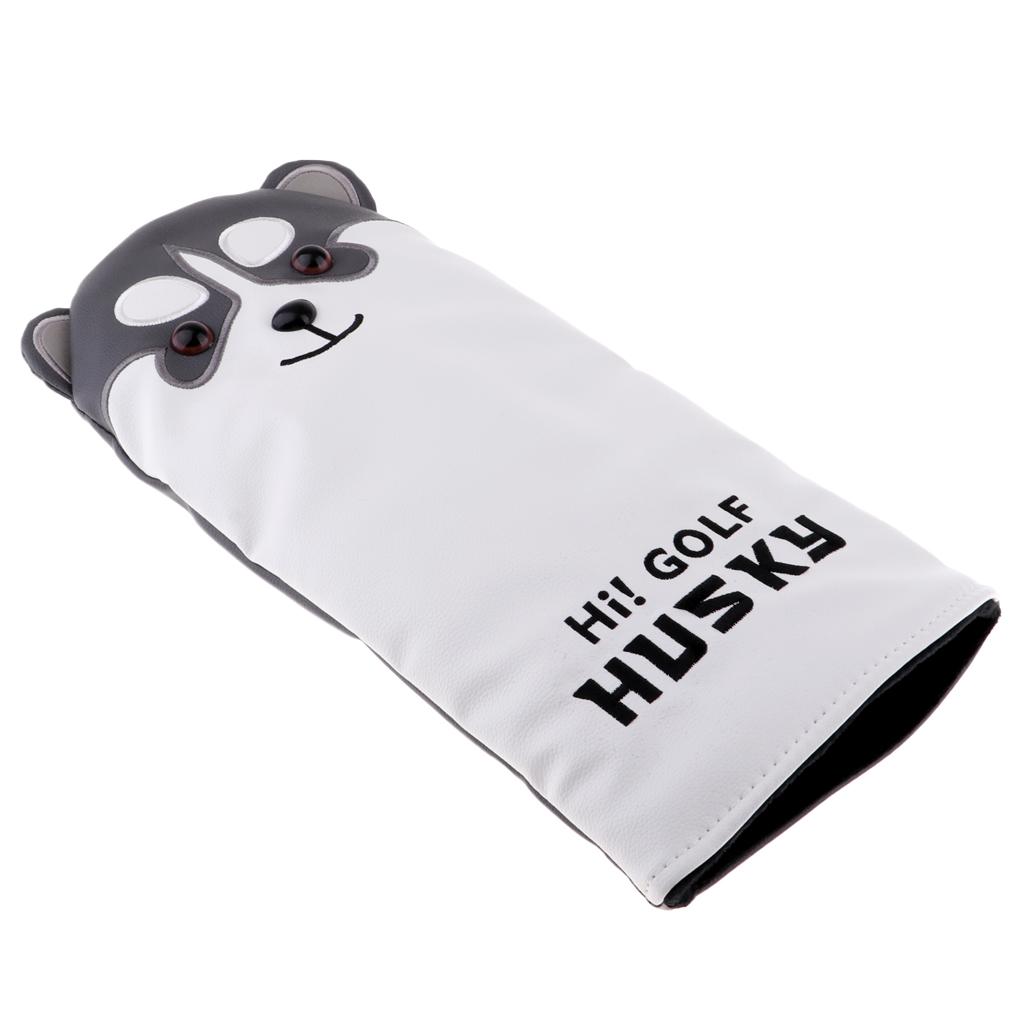 Golf Head Covers Headcover Driver Fairway Wood Covers Set with Dog Pattern