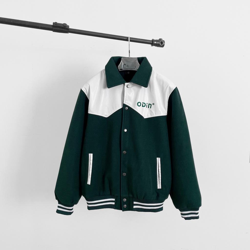 Áo khoác Varsity Jacket ODIN CLUB Mix Box, Áo khoác dạ - phối da ODIN, Local Brand ODIN CLUB