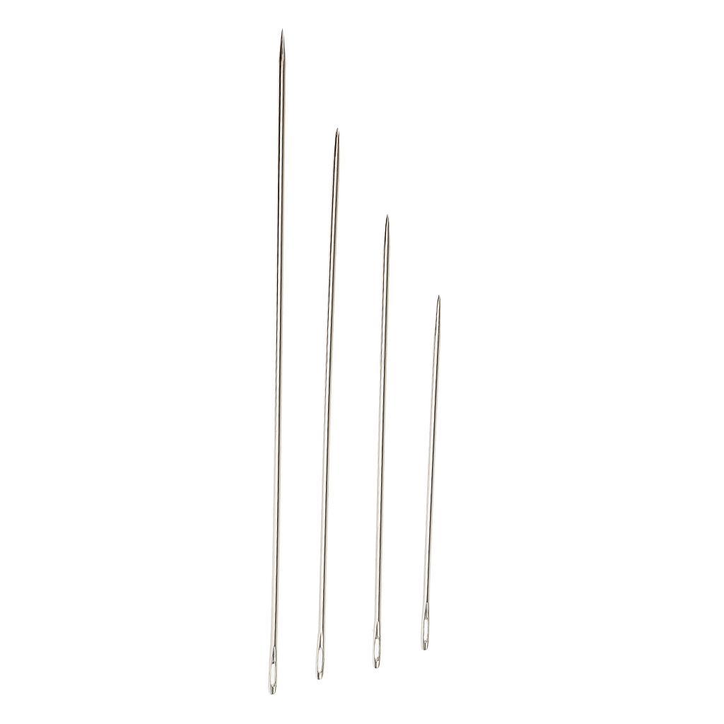 4 Assorted Sizes Hand Sewing Needles For Easy Threading Darning Binding Bank Voucher