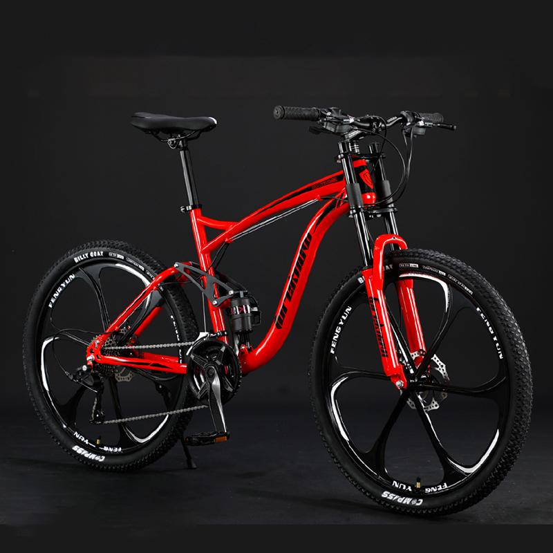 27 tốc độ xe đạp leo núi xe đạp tuyết 24/26 inch xe đạp đạp xe đạp xe đạp bằng nhôm xe đạp tuyết cho người lớn xe đạp Color: spokes green Size: 24inch Number of speeds: 27