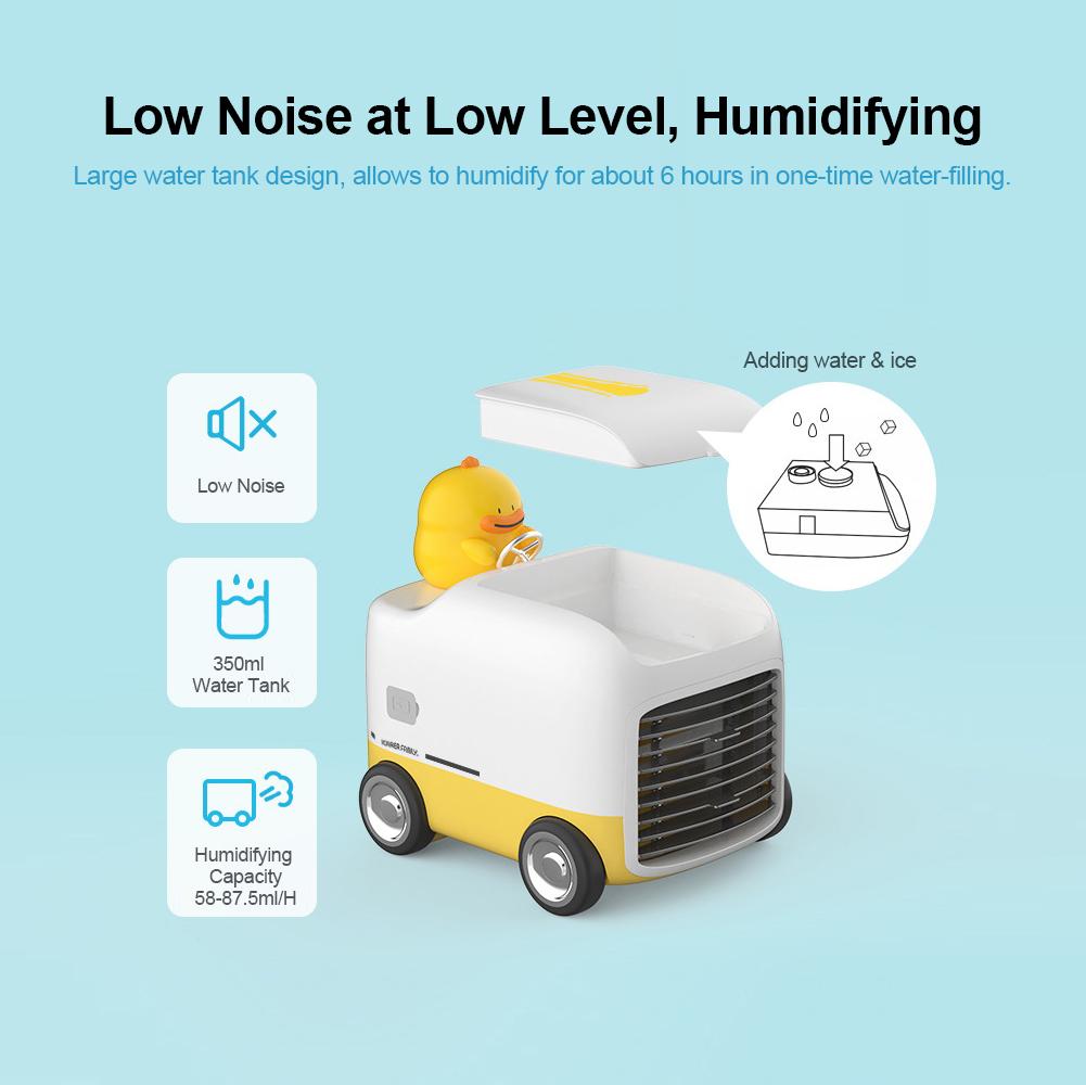 Mini USB Air Cooler Cute Portable Air Conditioner Humidifier Purifier Desktop Air Cooling Fan Air Cooler Fan for office