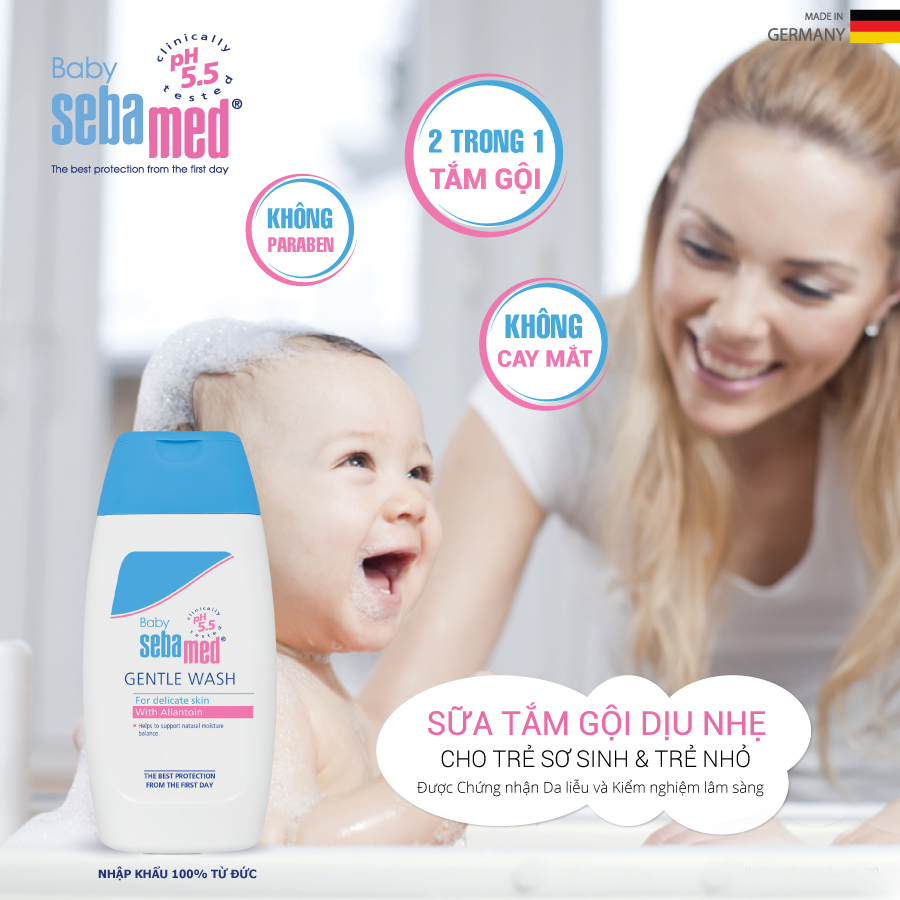 Sữa tắm gội toàn thân cho bé Sebamed pH5.5 - SBB08