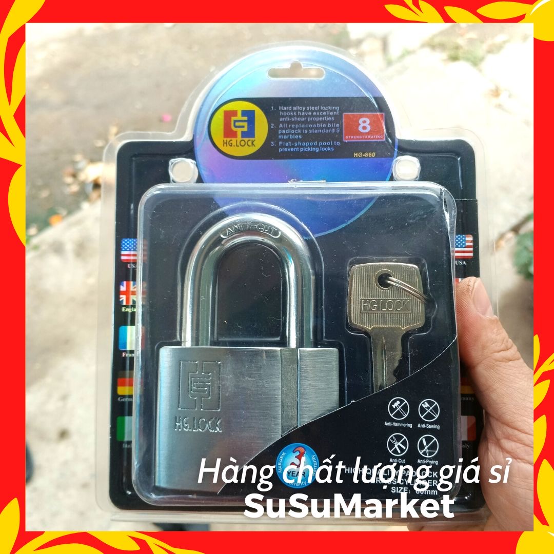 Ổ KHOÁ HG LOCK 860 SIÊU AN TOÀN CHỐNG CẮT, CHỐNG ĐẬP, CHỐNG CƯA