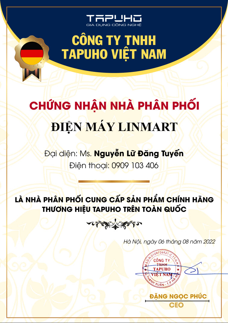 [HÀNG CHÍNH HÃNG] Máy Làm Sữa Hạt Tapuho T01 - Thương Hiệu Đức - Dễ Vệ Sinh