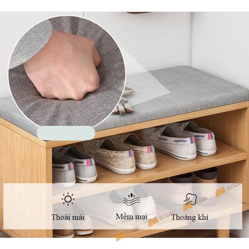Made in VN Tủ giày chân gỗ có cánh tủ chống bụi bẩn gỗ mdf 17mm công ty Mộc Phát độ bền trên 30 năm AN042