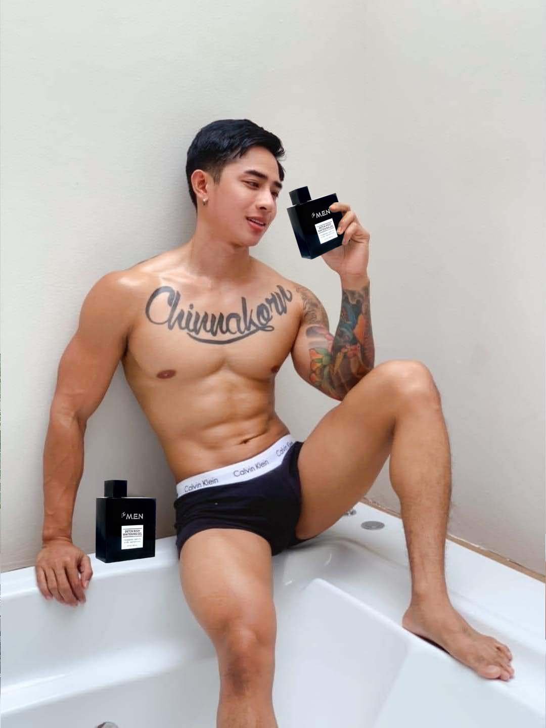 Combo Sữa tắm The MEN Thailand trắng da toàn thân, giảm viêm nang lông, làm sạch da và Kem Body Lotion The MEN Thailand dưỡng thể trắng da, làm mềm mịn trắng hồng và giảm thâm nám vùng nhạy cảm như mông nách bẹn cho nam giới