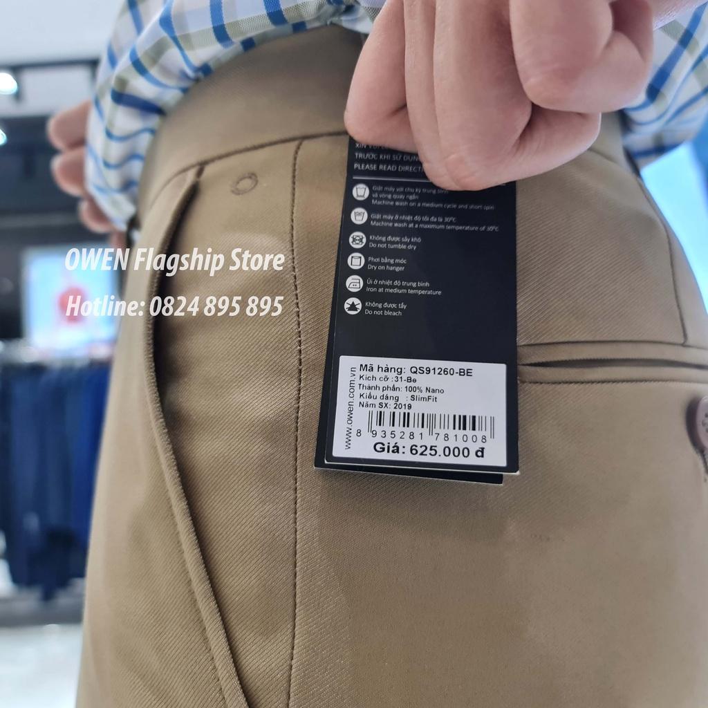 OWEN - () Quần âu nam công sở dáng SLIMFIT sợi NANO mã QS91260 - OWEN Flagship Store