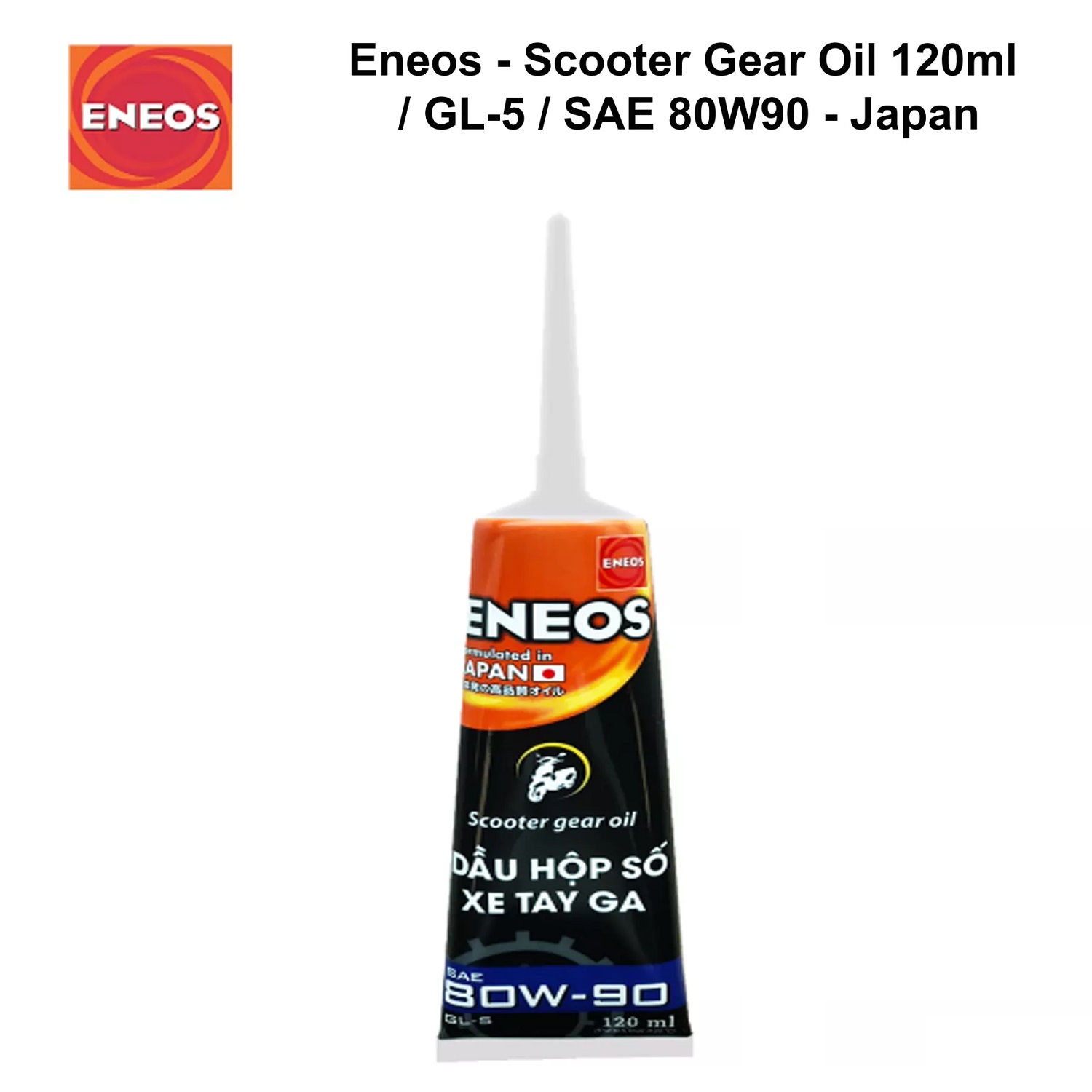 Nhớt hộp số, nhớt láp cho xe tay ga Scooter Gear Oil 80W-90 120ml EN-GEAR-80W90 - Chống hú lap, xe máy, GL-5, SAE