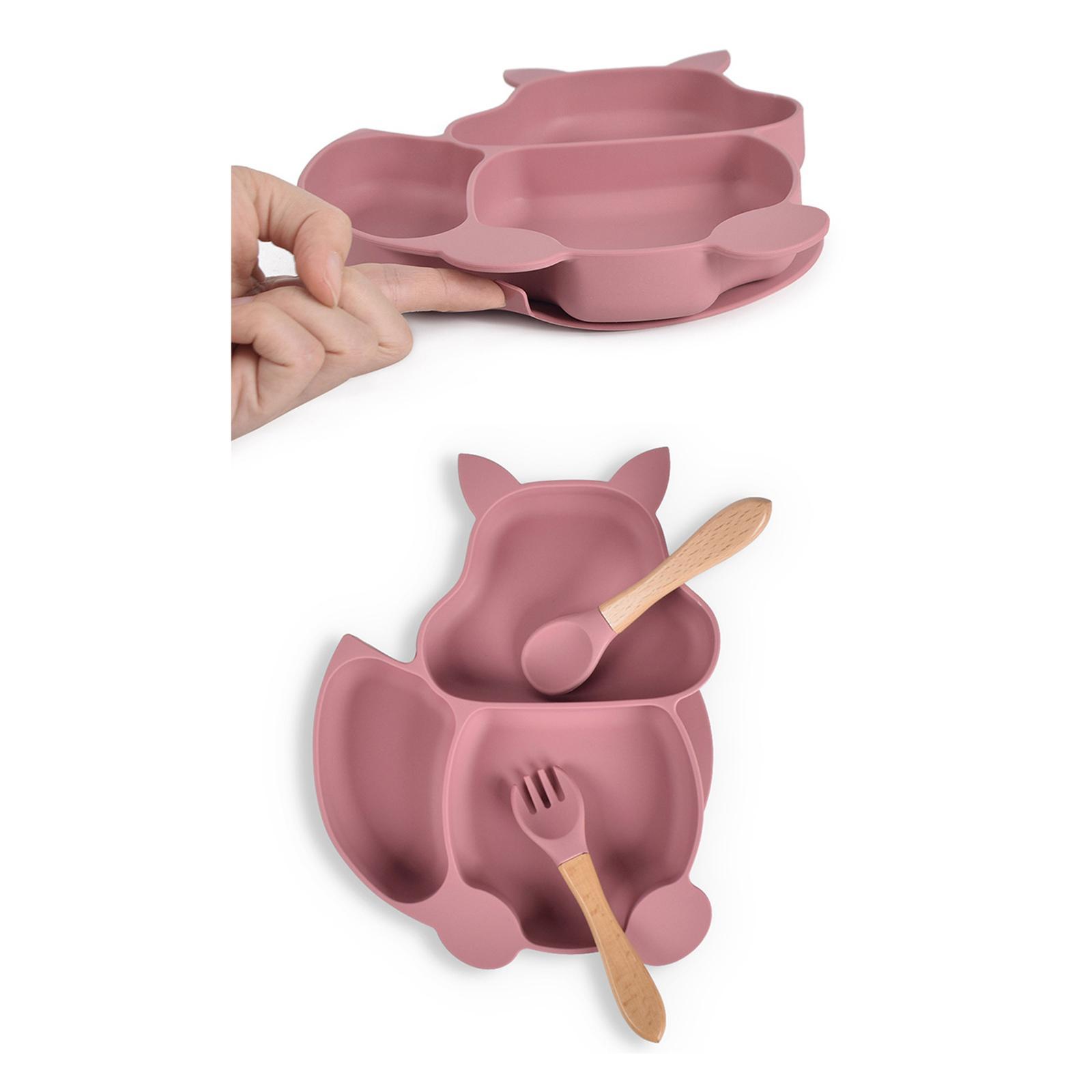 Silicone Suction Bowl Waterproof with Fork Spoon Set Eating Apron