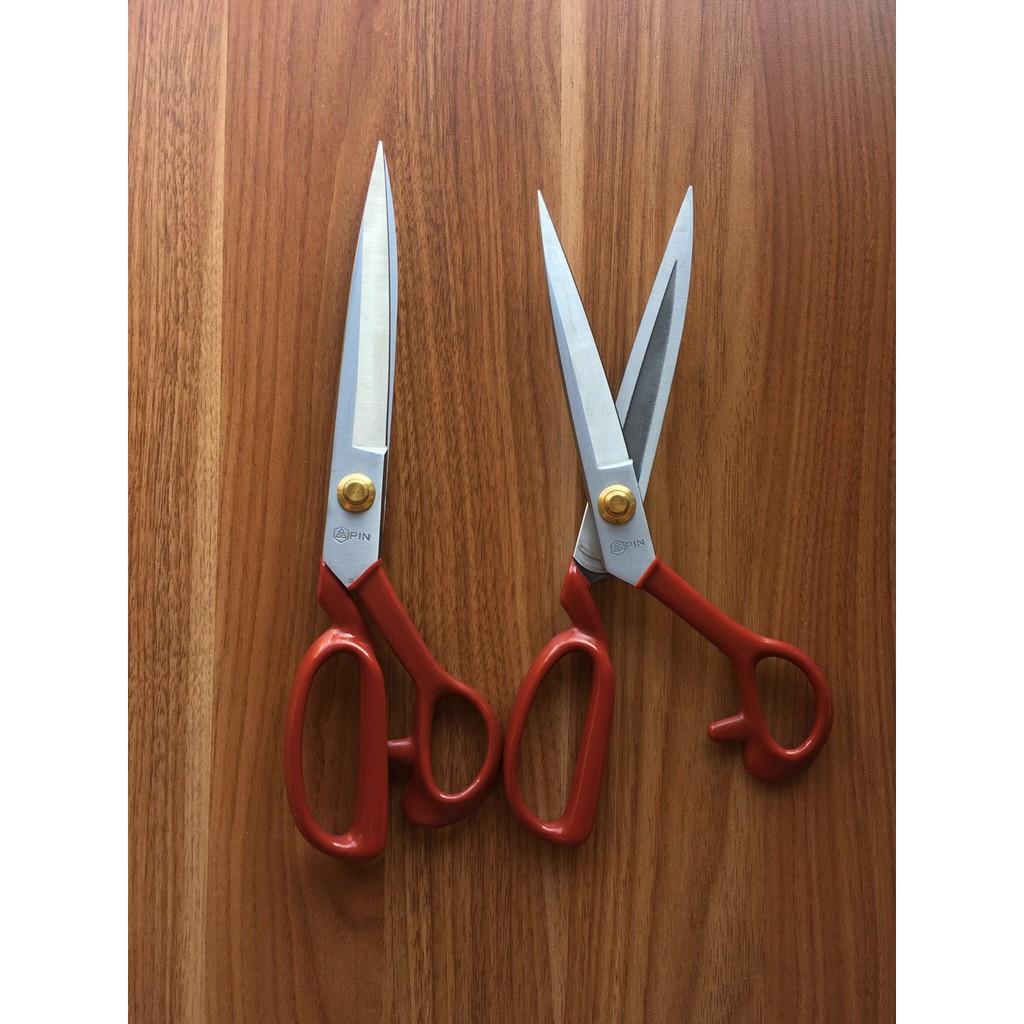 Kéo cắt vải Pin cán ĐỎ lưỡi trắng loại cao cấp có size 11inch và 12inch .