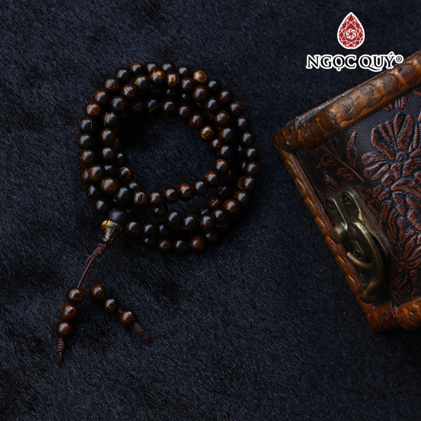 Vòng chuỗi 108 hạt trầm sánh 6mm - Ngọc Quý Gemstones