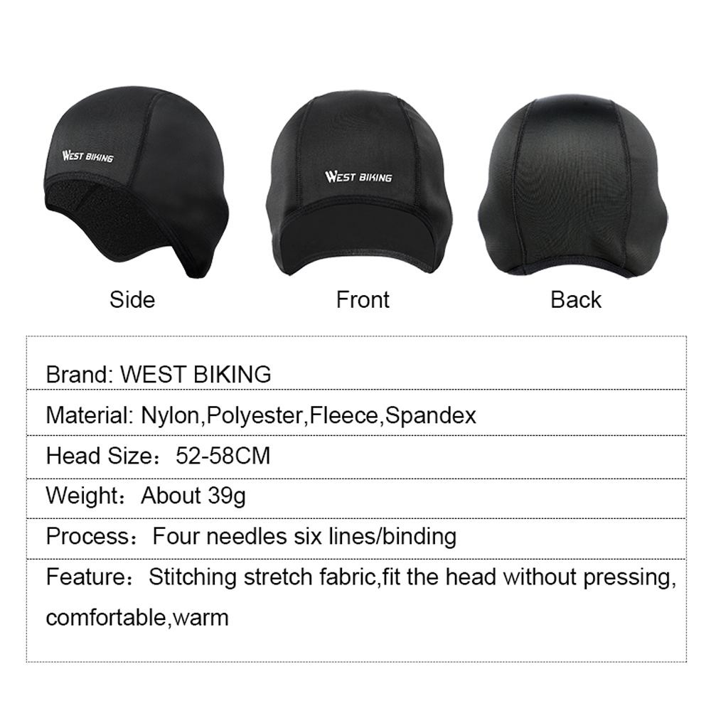 WEST BIKING Mũ Trùm Đầu Chống Gió Chất Liệu Lông Cừu Giữ Ấm Cho Mùa Đông