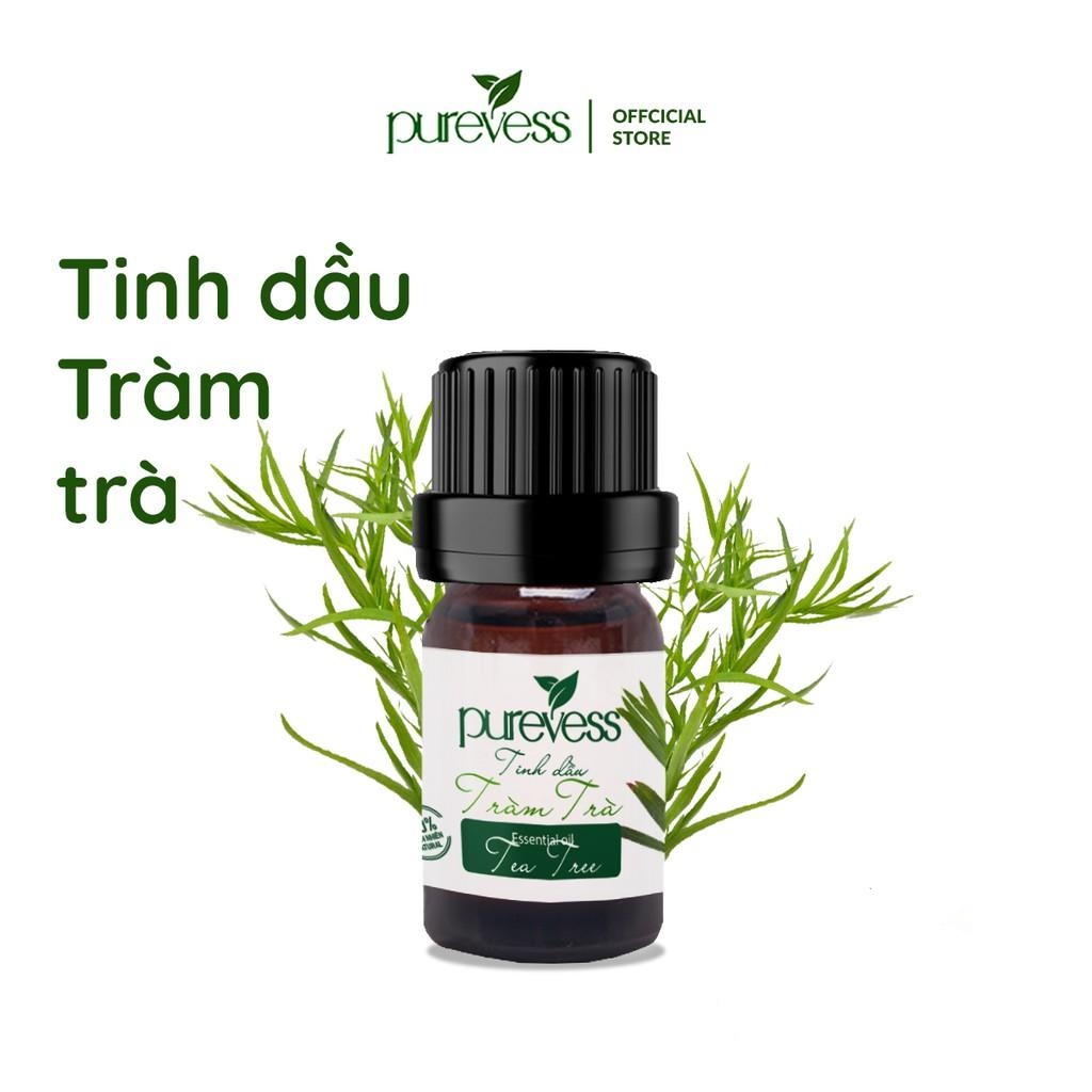 Tinh dầu Tràm Trà giúp kháng khuẩn tự nhiên giúp giảm mụn và ngăn ngừa mụn PUREVESS 10ml