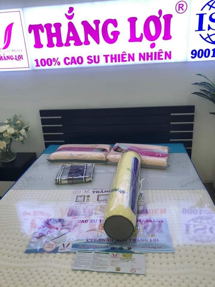 Nệm cao su thiên nhiên Rosi massage Thắng Lợi, Đệm cao su thiên nhiên hàng chính hãng