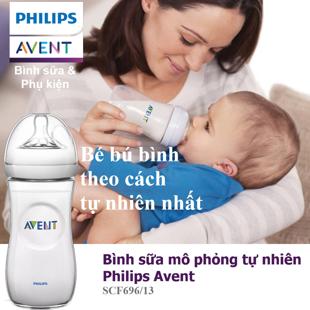 Bình sữa mô phỏng tự nhiên hiệu Philips Avent (125 ml - đơn) cho trẻ từ 6 tháng tuổi SCF696/13