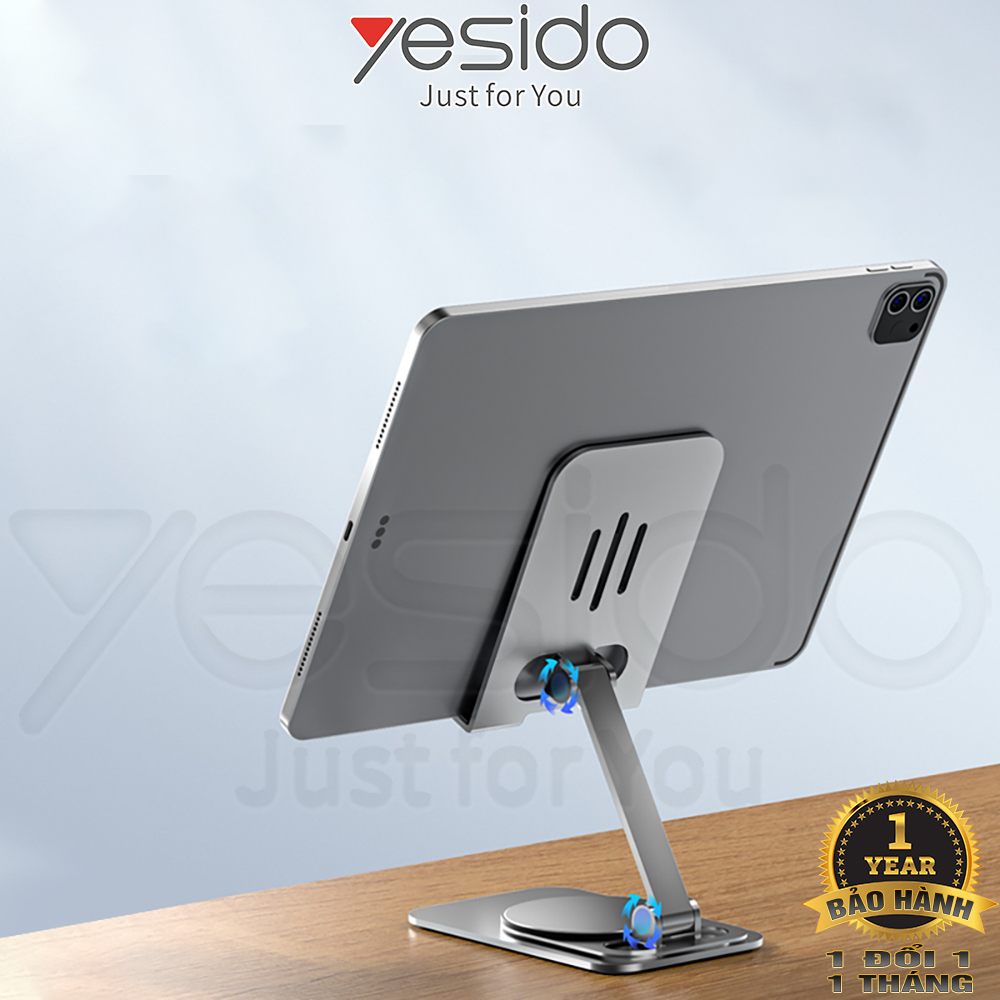 Giá đỡ Điện thoại Để bàn cho iPad, Máy tính bảng Xoay chỉnh 360 độ Chất liệu Hợp Kim Nhôm Cao cấp Có thể Gấp gọn Siêu di động Mã K6 - Hàng Chính Hãng