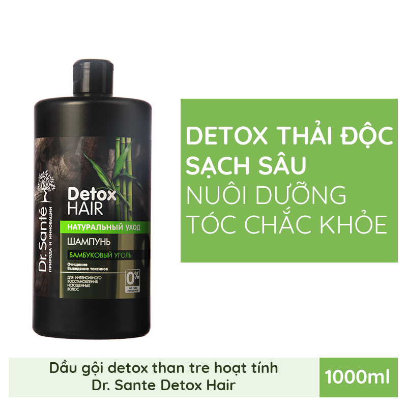 Dầu gội Dr.sante Detox Hair than tre hoạt tính 1000ml