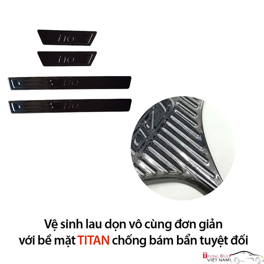 Ốp bậc cửa Titan dành cho xe ô tô HYUNDAI I10 - Hàng Chính Hãng TDVN