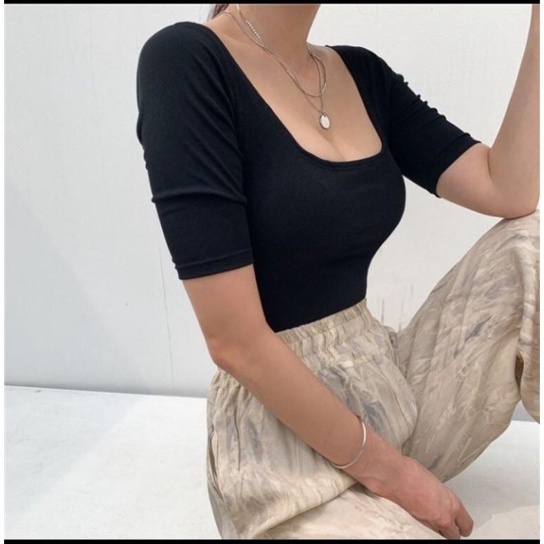 freeship Sét bikini liền thân tay ngắn khoét lưng DÂY NGANG VATIXA BKN22