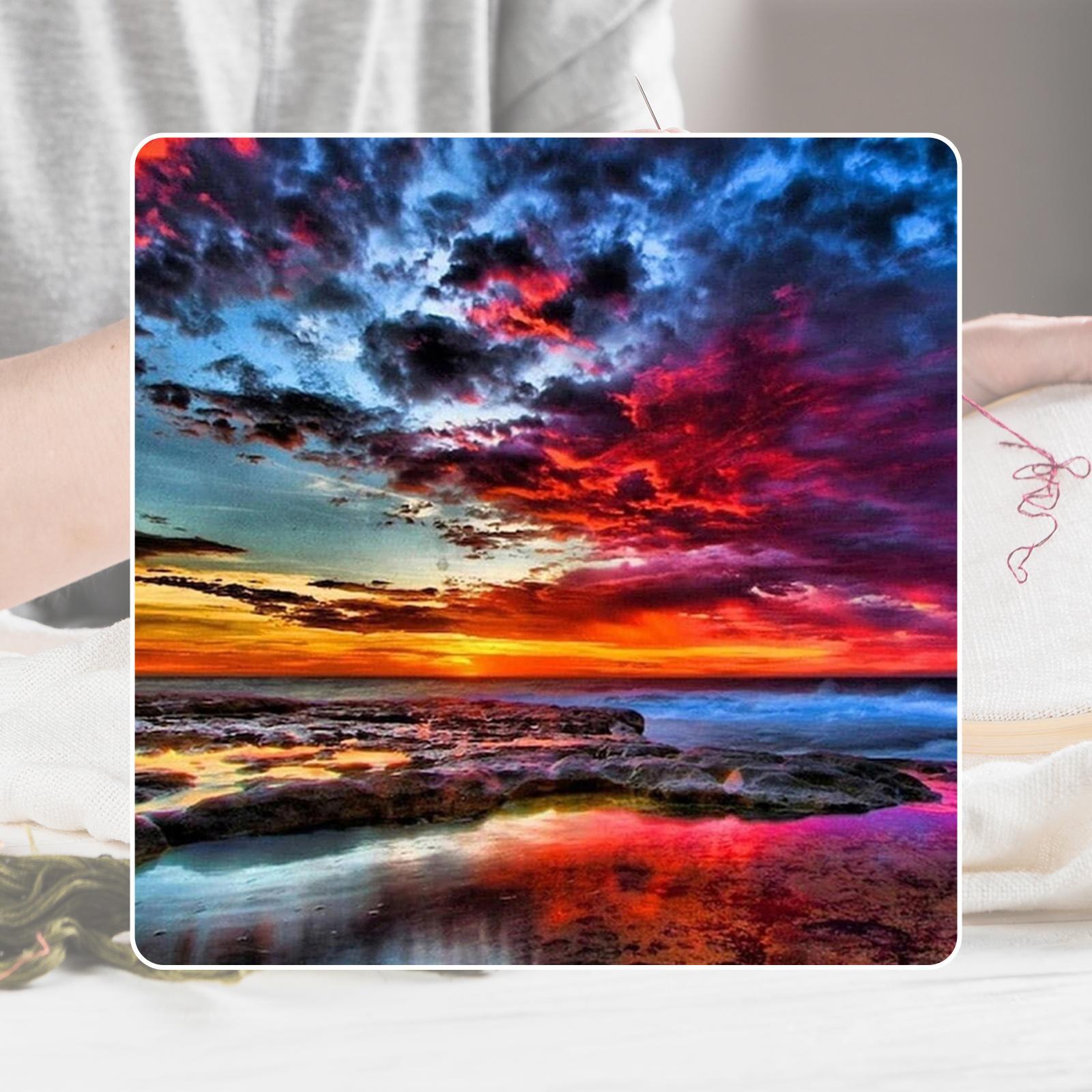 Stamped Cross Stitch Kits DIY Embroidery Stitching Home Decoration Wall Room