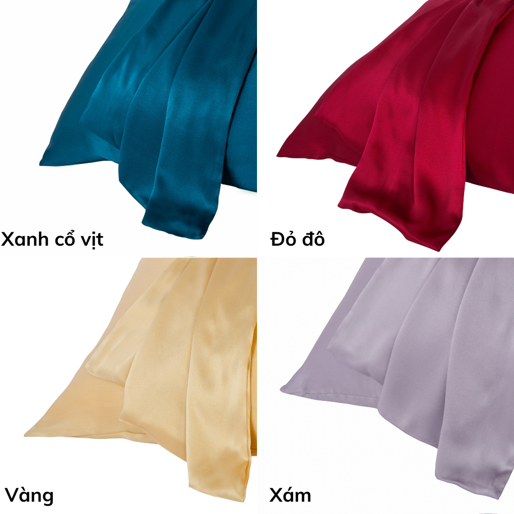 Vỏ Gối Lụa Satin Cao Cấp 51x66cm, 51x76cm Chất Liệu Tự Nhiên, Mềm Mượt, Sang Trọng