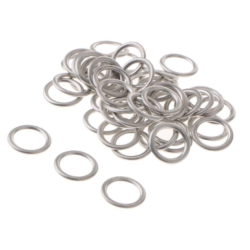 50pcs 14mm Oil Drain Plug Crush Washer Gaskets for Audi S4 A4 Q5 VW+50pcs 12mm Oil Drain Plug Gaskets for