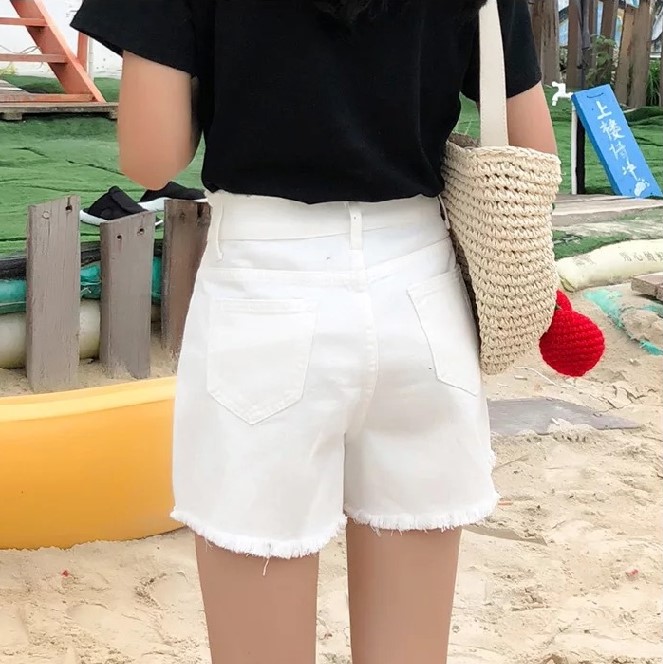 Quần shorts jean nữ lưng cao Ulzzang QNJ1