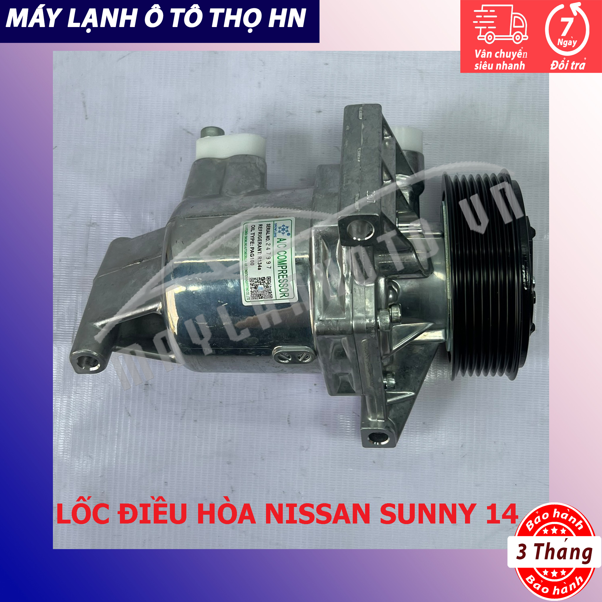 Lốc điều hòa Nissan Sunny 2012 2013 2014 hàng Trung Quốc 12 13 14