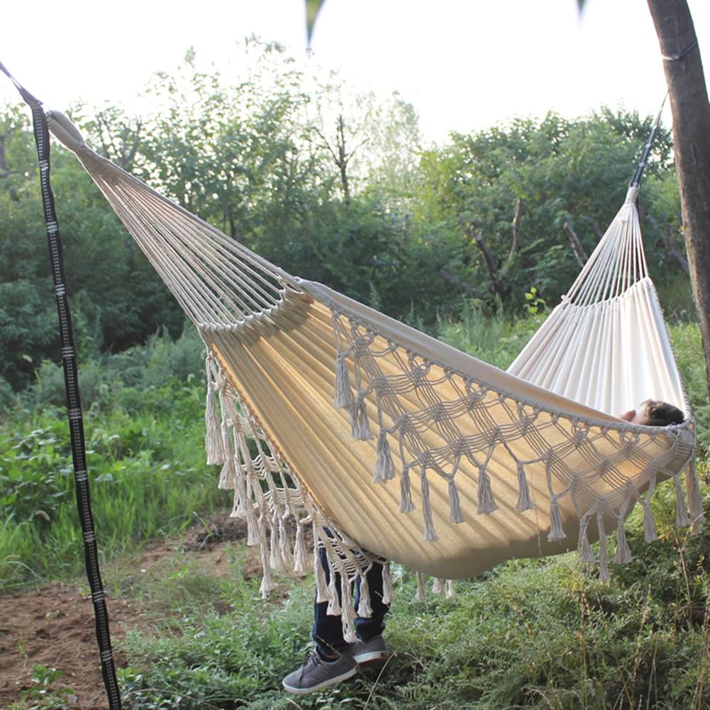 Phong Cách Bohemian Sân Vườn Ngoài Trời Tua Rua Vải Đầm Treo Đôi Võng Ghế