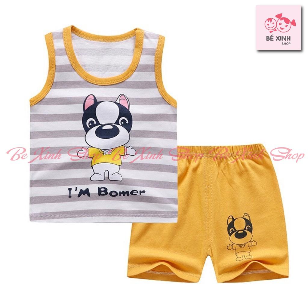 Đồ bộ quần áo ba lỗ cho bé trai bé gái trẻ em Minky Mom bộ thun lạnh Minky Mom BA 3 LỖ cho bé trai gái QC