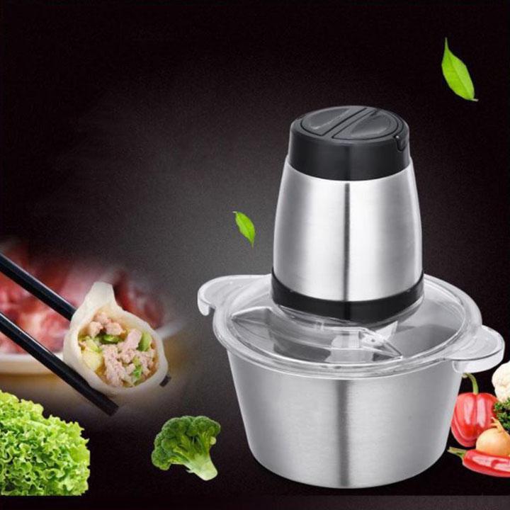 Máy xay thịt, cá và các loại nguyên liệu thực phẩm mềm - bạc- nút bấm đen - GDHN Loại Tốt