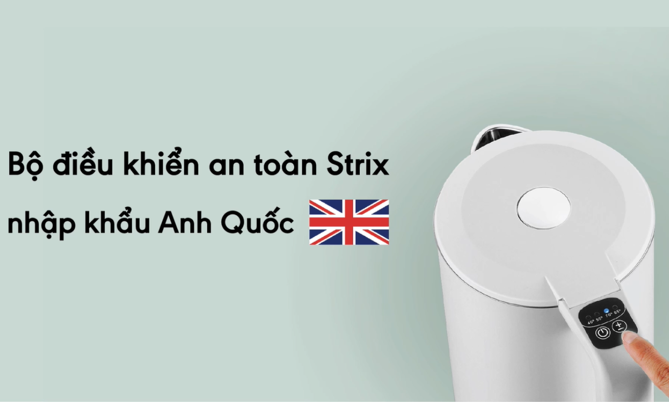 Ấm Siêu Tốc Thông Minh Căn Chỉnh Nhiệt Độ GOLDSUN GKT2642, 4 Chế Độ Điều Chỉnh, Dung Tích 1.7L, Công Suất Cao 1850W - Hàng Chính Hãng