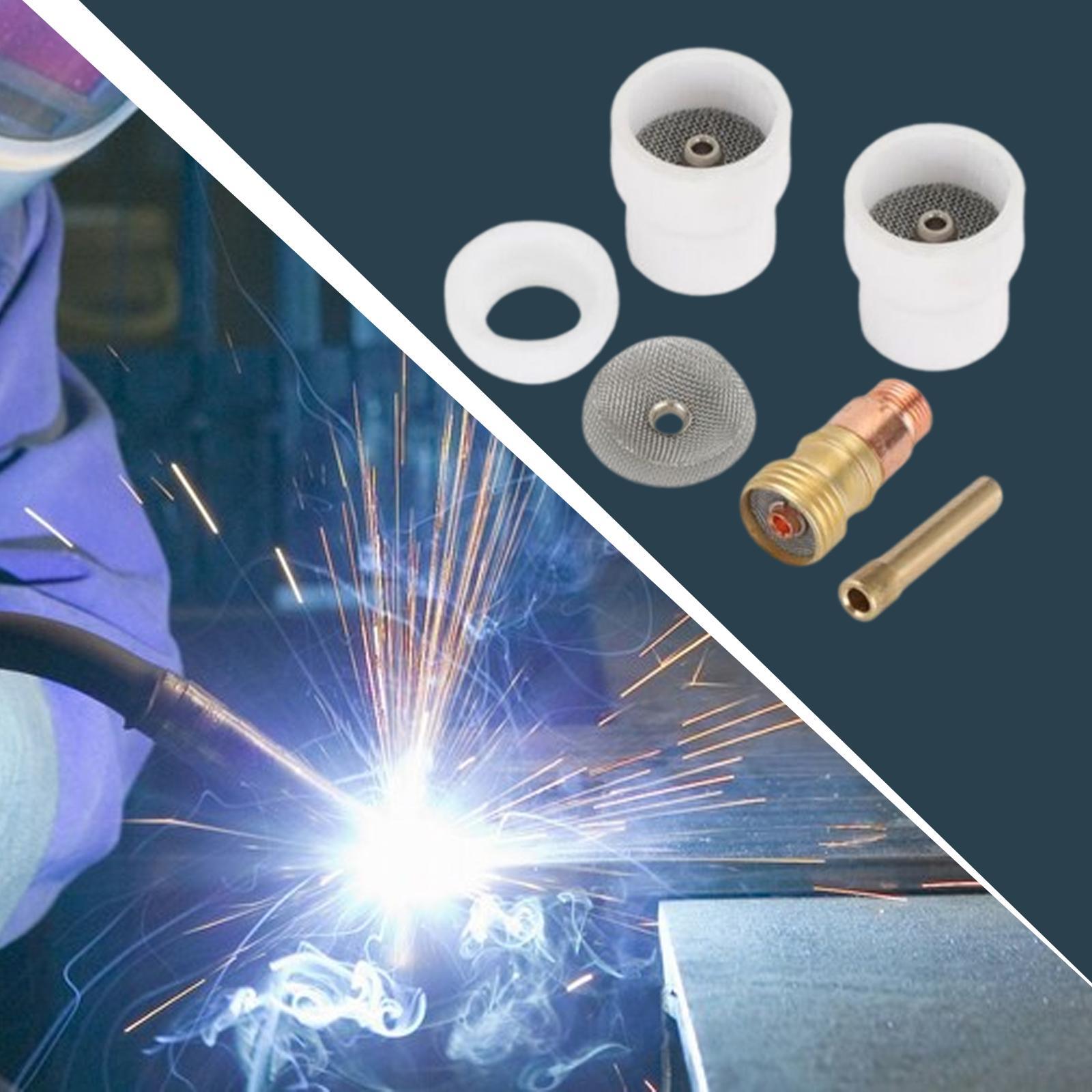 6Pcs Ceramic TIG Kit Replaces Welding Accessories TIG Welding Equipment Ceramic Nozzle Set for Industrial Supplies Welding Equipment