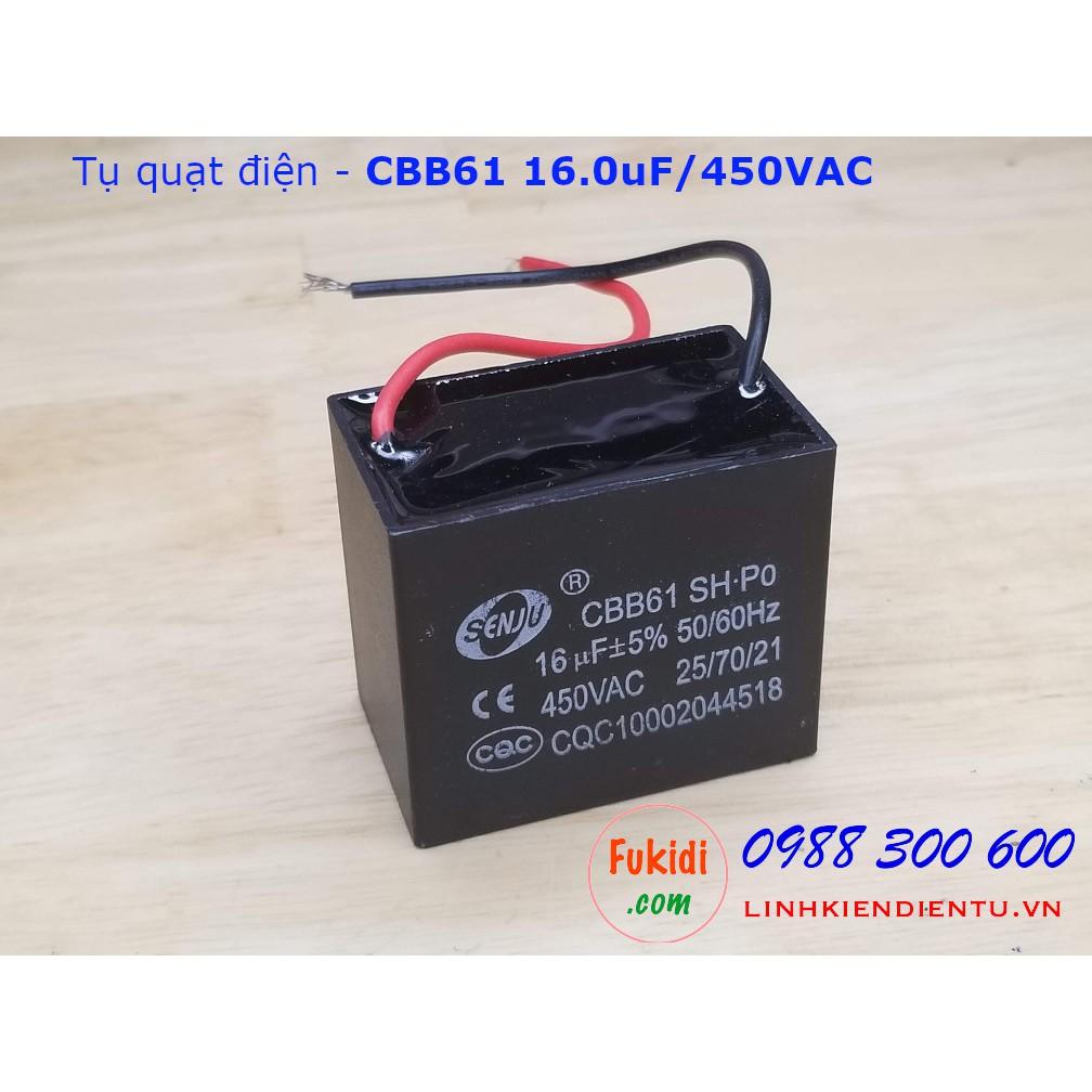 Tụ quạt điện CBB61 trị số từ 6.0uF đến 20uF/450V