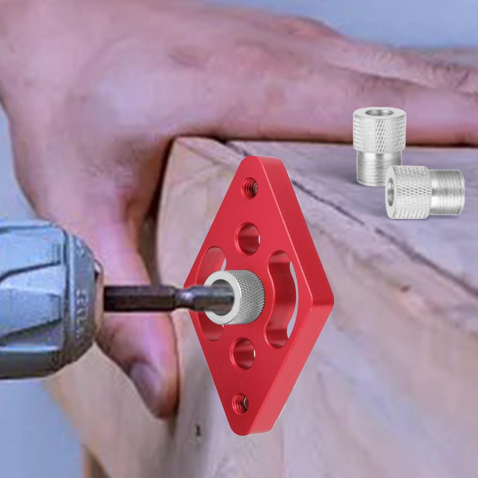 3-in-1 Vertical Pocket Hole Jig Woodworking Drilling Locator Dowel Jig Kit Drill Guide Tool