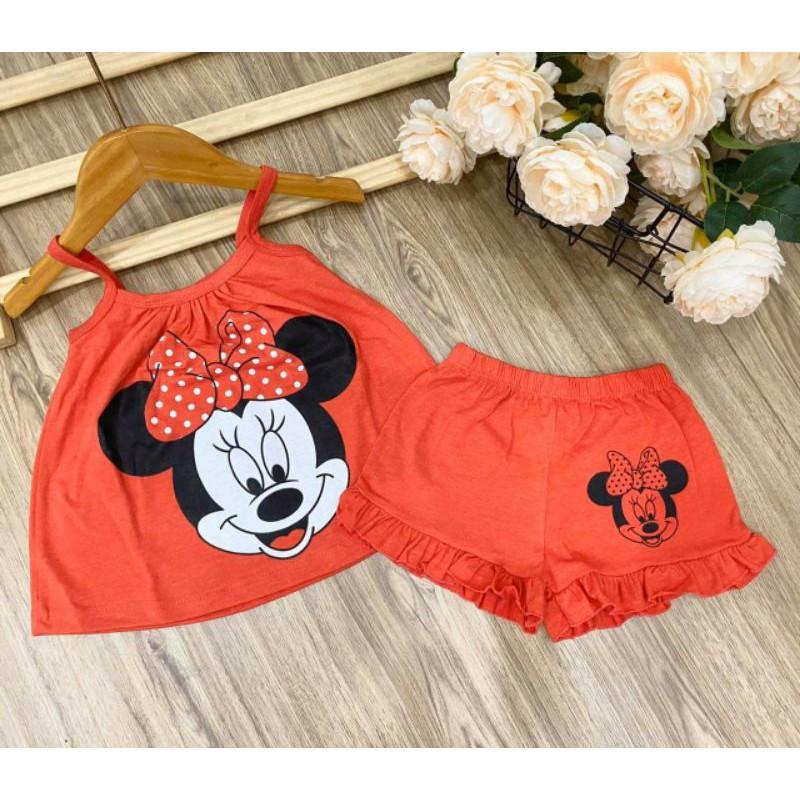 Bộ áo dây quần đùi bé gái siêu cưng- Đồ bộ trẻ em