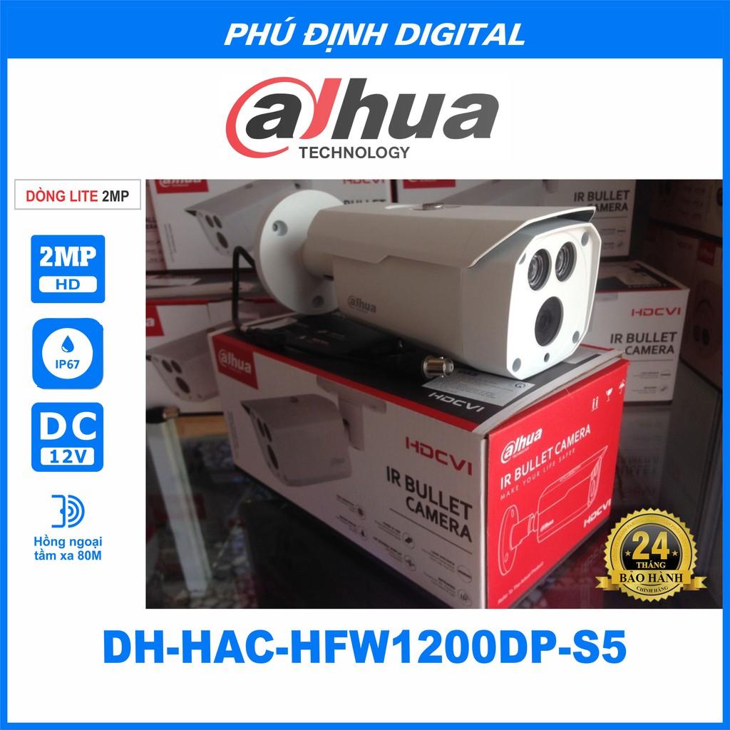 Camera HDCVI 2MP 80M hồng ngoại Dahua mã DH-HAC-HFW1200DP-S5 - Hàng Chính Hãng