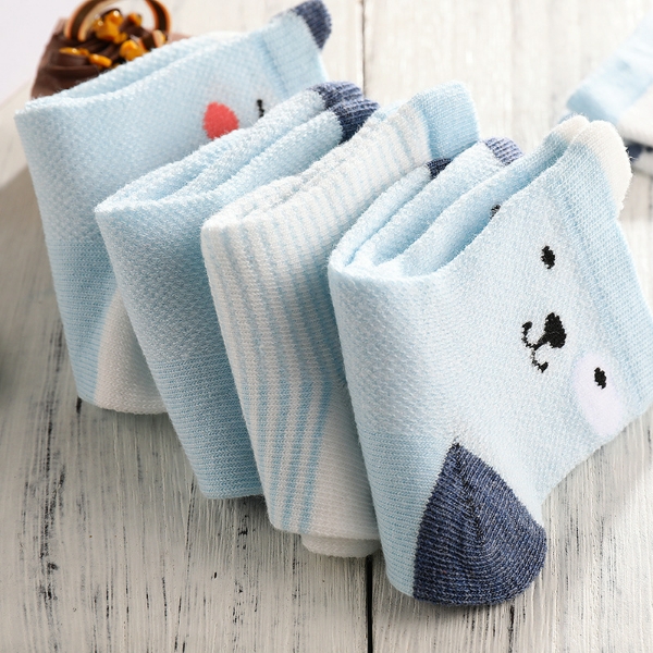 Set 5 đôi Tất vớ cotton cho bé thấm hút mồ hôi hiệu quả