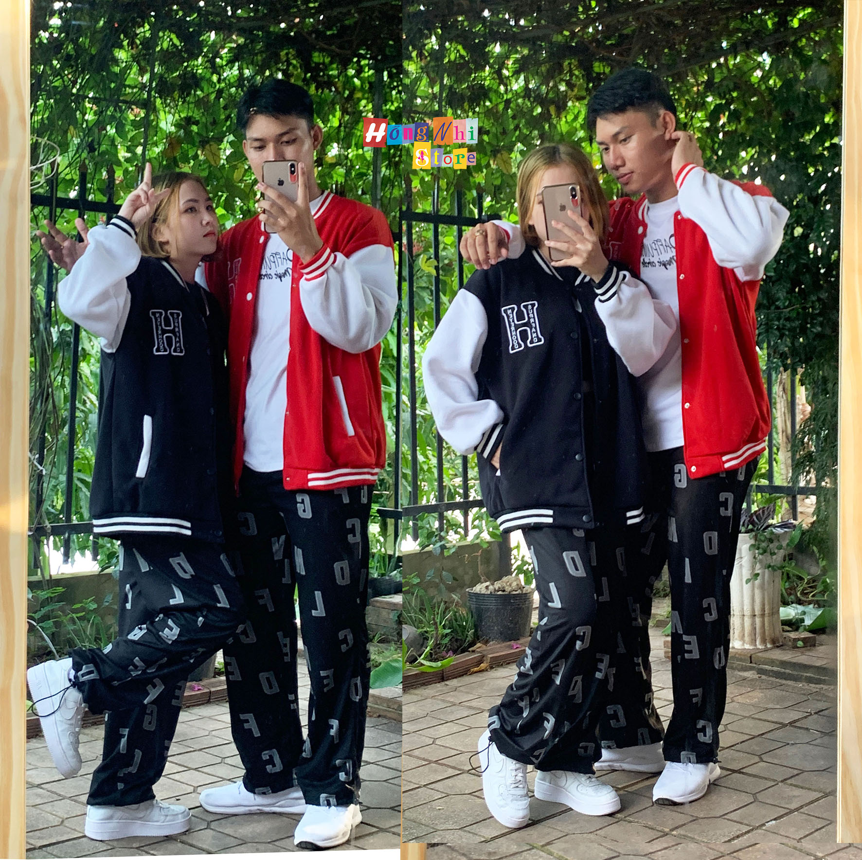 Áo Khoác Bomber Chữ H Supreand Neverhood Ulzzang Unisex Dáng Rộng Nam Nữ - MM