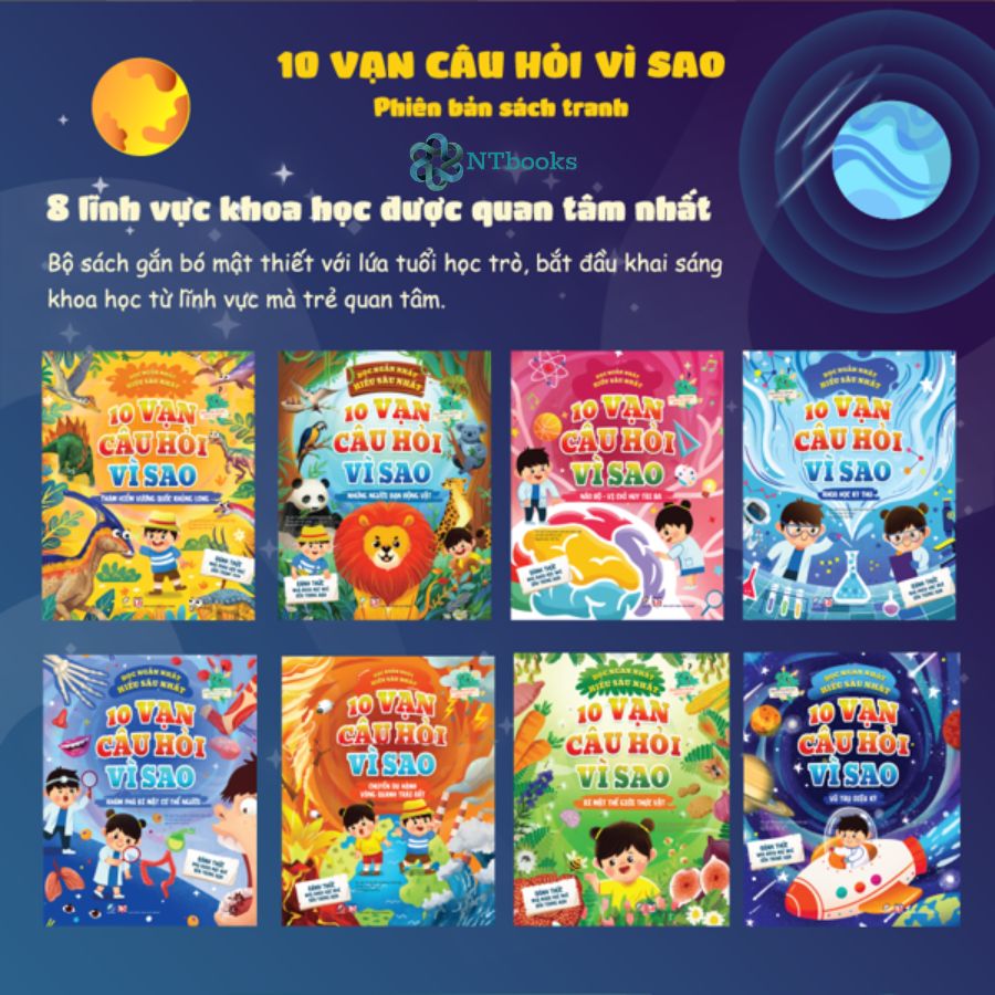 Combo 8 cuốn sách 10 vạn câu hỏi vì sao
